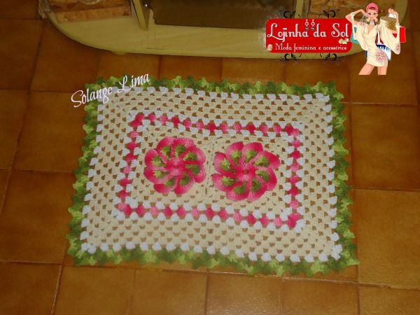 Tapete Euro flor 60x47cm (por encomenda)