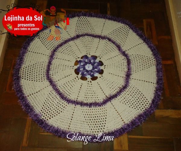 Tapete de crochê 83cm (sob encomenda)
